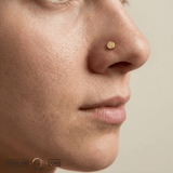 Round Disc Diamond - cut – 14K Gold Threadless/Threaded End - piercing - zone.com