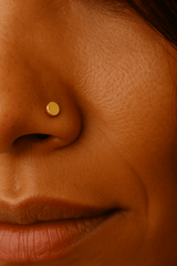 Round Disc – Solid 14K Gold Flat Back End - piercing - zone.com