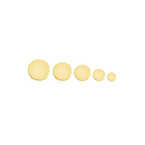 Round Disc – Solid 14K Gold Flat Back End - piercing - zone.com