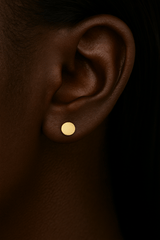 Round Disc – Solid 14K Gold Flat Back End - piercing - zone.com