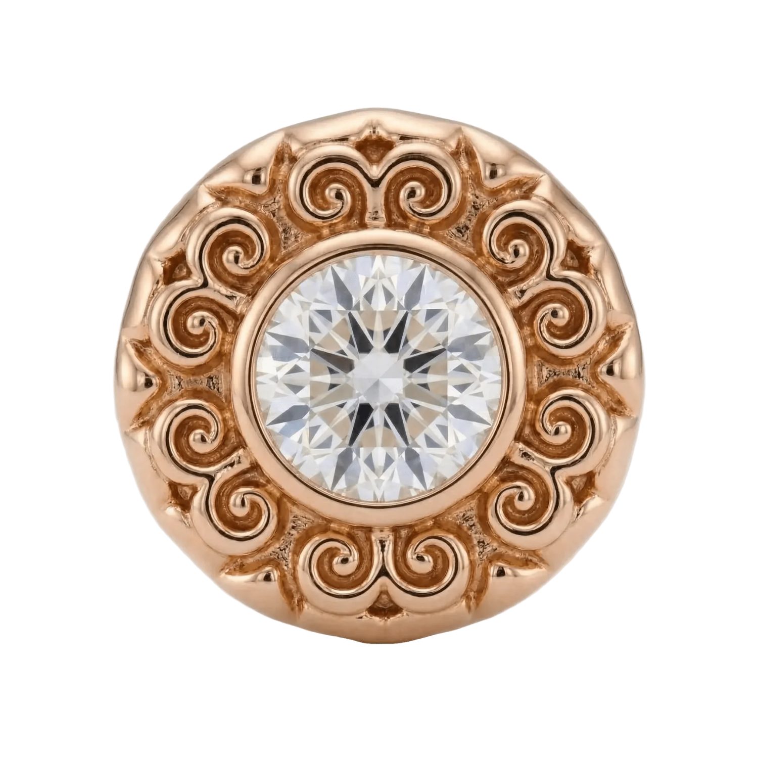 Round Elegance - 14K Gold Threadless/Threaded