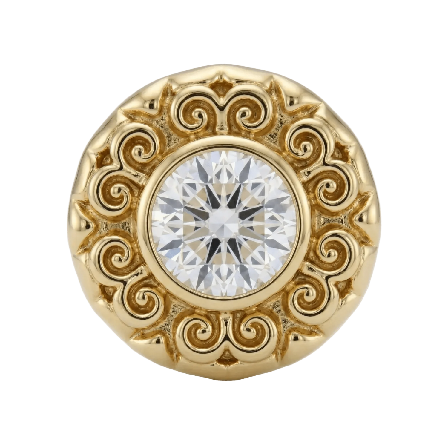 Round Elegance - 14K Gold Threadless/Threaded