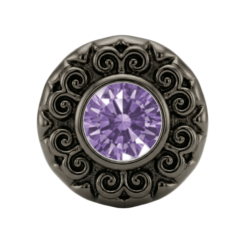 Round Elegance - 14K Gold Threadless/Threaded - piercing-zone.com