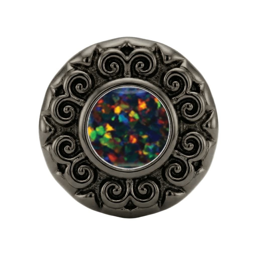 Round Elegance - 14K Gold Threadless/Threaded - piercing-zone.com