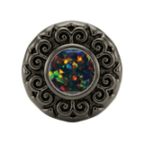 Round Elegance - 14K Gold Threadless/Threaded - piercing-zone.com