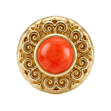 Round Elegance - 14K Gold Threadless/Threaded - piercing-zone.com