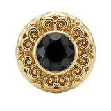 Round Elegance - 14K Gold Threadless/Threaded - piercing-zone.com