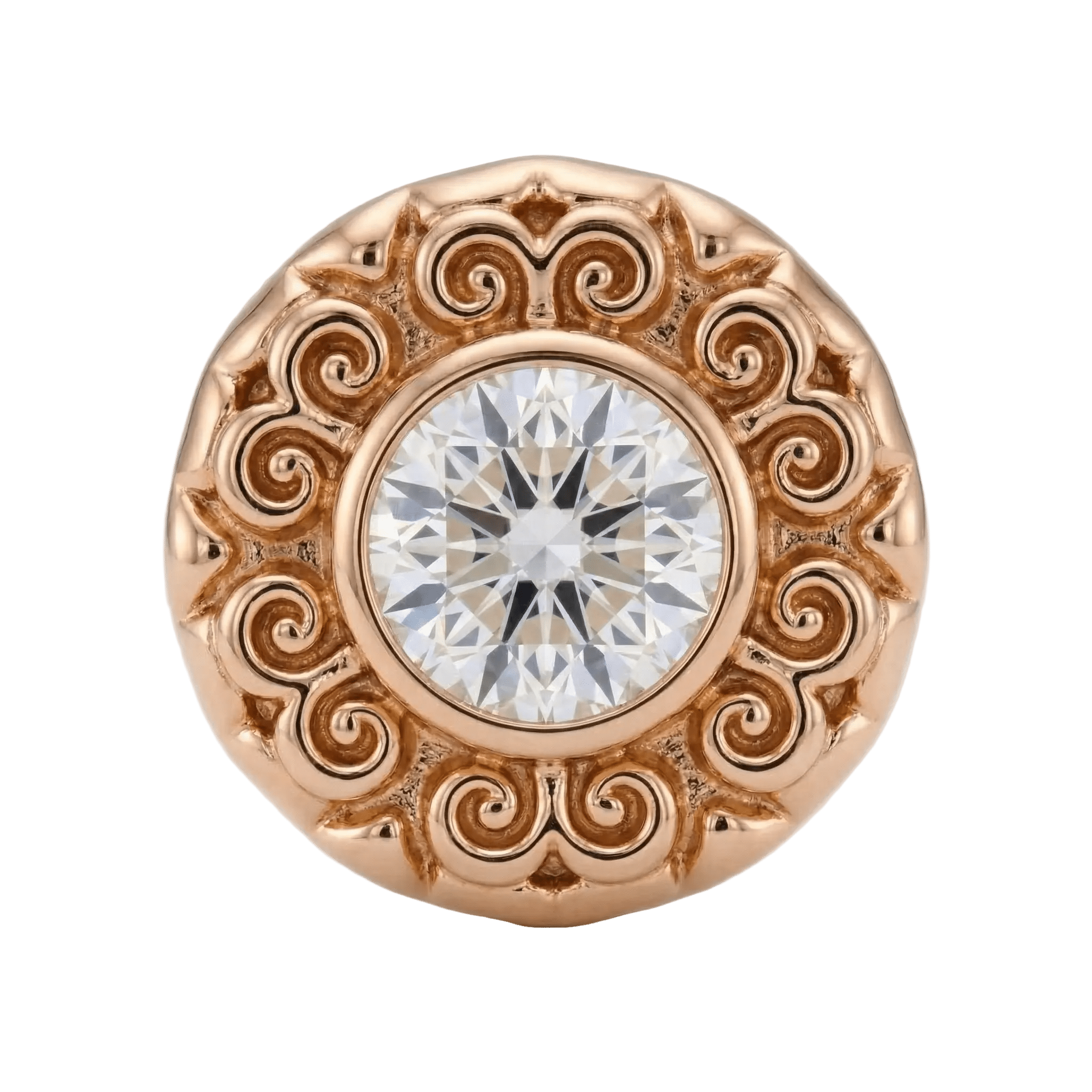 Round Elegance - 14K Gold Threadless/Threaded - piercing - zone.com