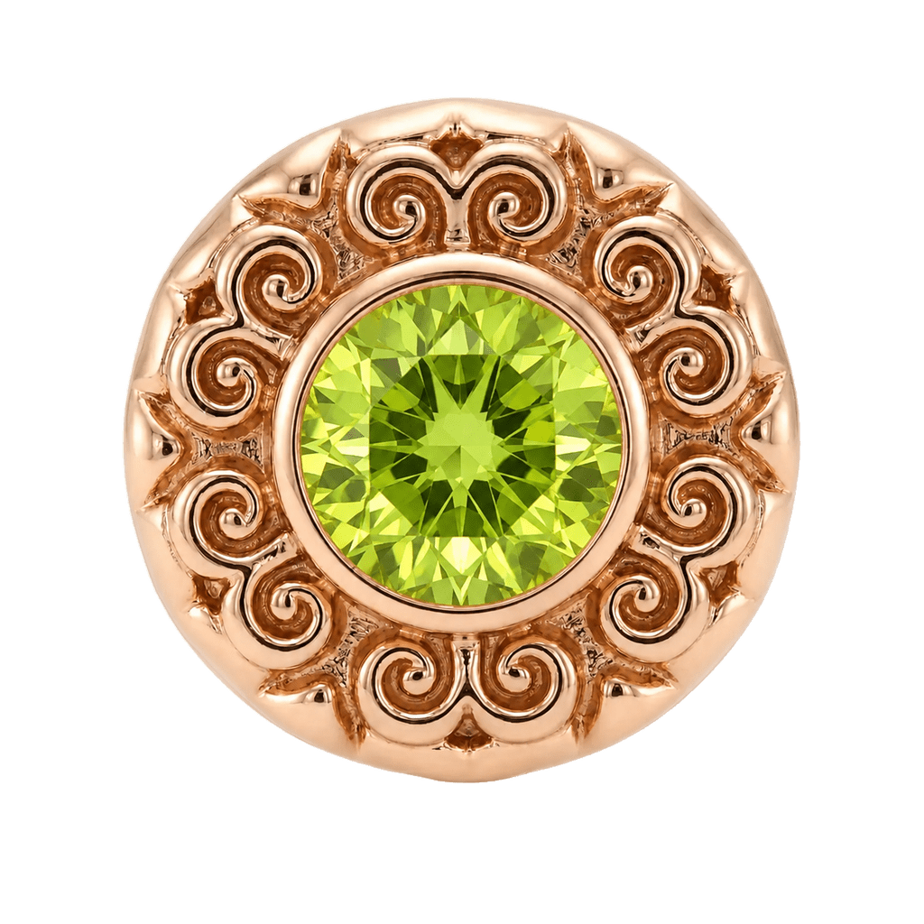 Round Elegance - 14K Gold Threadless/Threaded - piercing-zone.com