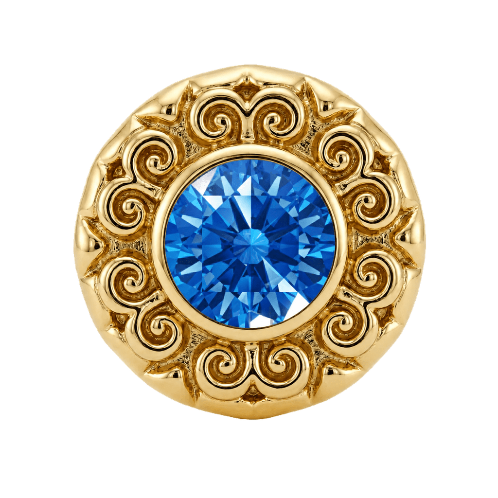 Round Elegance - 14K Gold Threadless/Threaded - piercing-zone.com