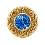 Round Elegance - 14K Gold Threadless/Threaded - piercing-zone.com