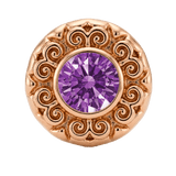 Round Elegance - 14K Gold Threadless/Threaded - piercing-zone.com