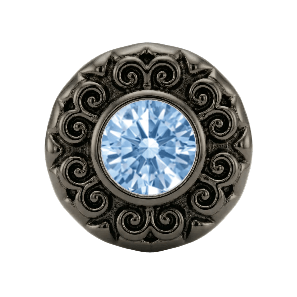 Round Elegance - 14K Gold Threadless/Threaded - piercing-zone.com
