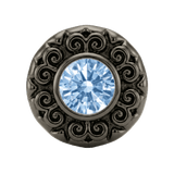 Round Elegance - 14K Gold Threadless/Threaded - piercing-zone.com