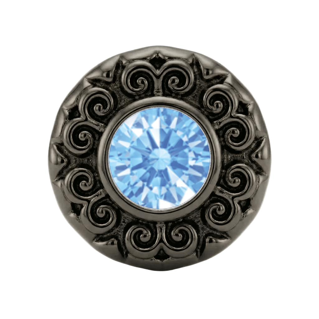 Round Elegance - 14K Gold Threadless/Threaded - piercing-zone.com