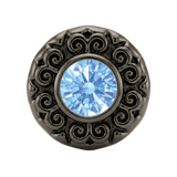Round Elegance - 14K Gold Threadless/Threaded - piercing-zone.com