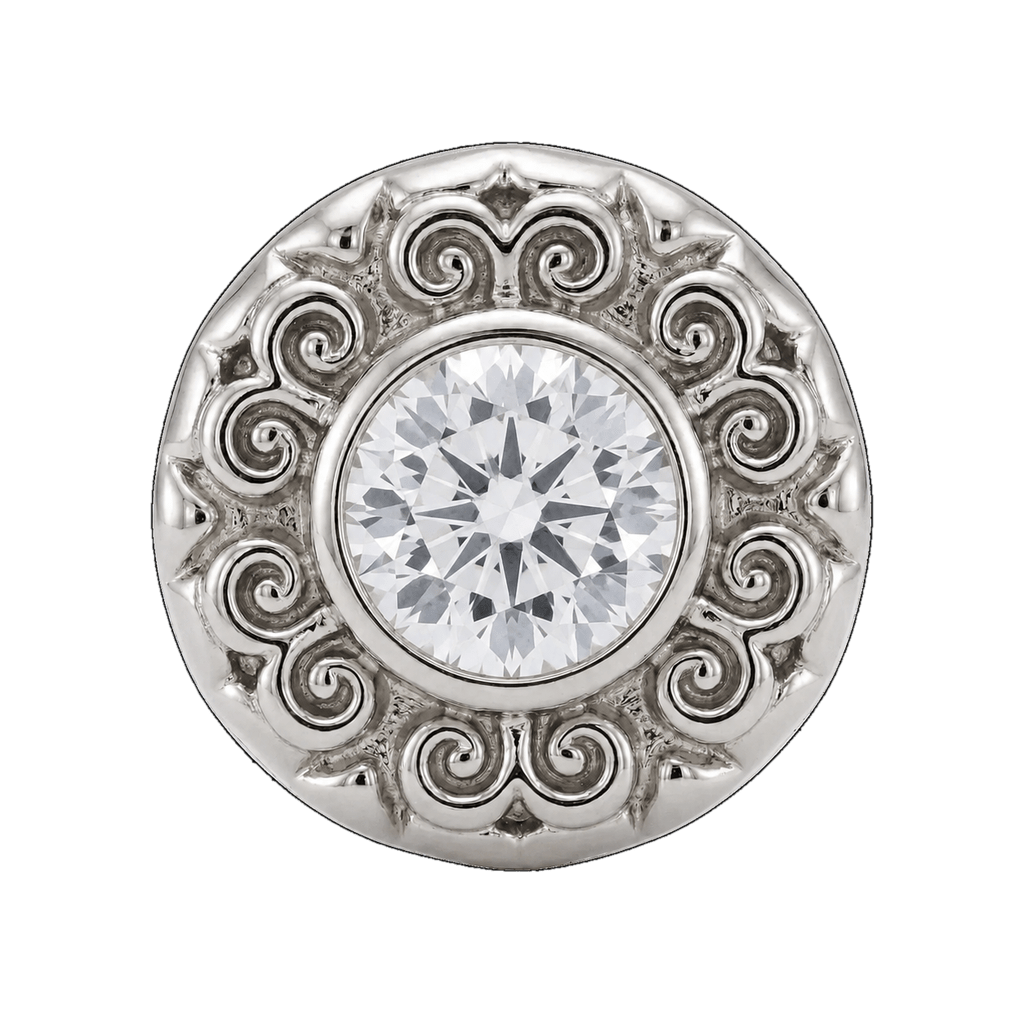 Round Elegance - 14K Gold Threadless/Threaded - piercing-zone.com