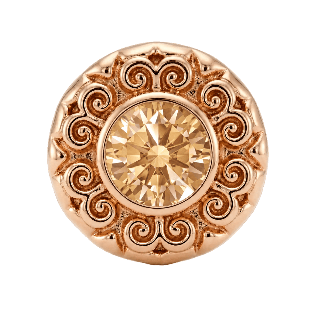 Round Elegance - 14K Gold Threadless/Threaded - piercing-zone.com