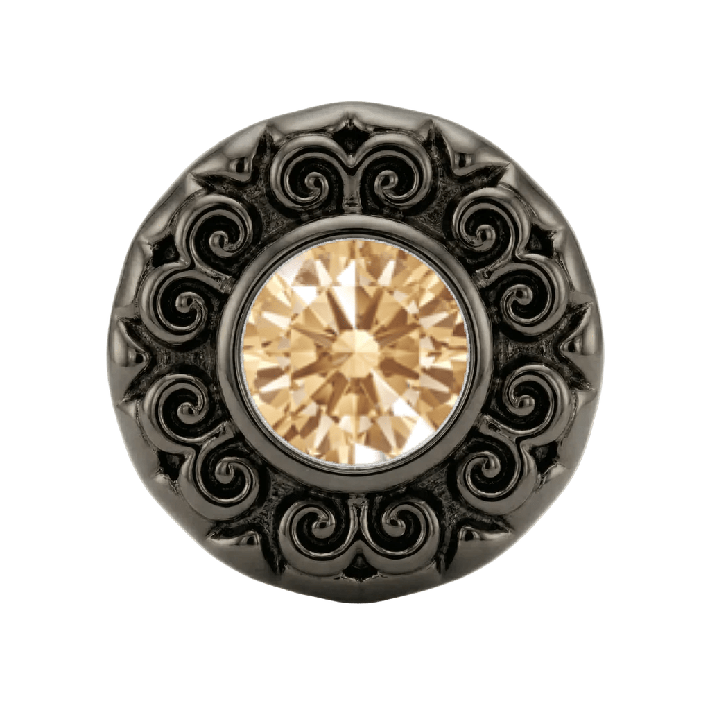Round Elegance - 14K Gold Threadless/Threaded - piercing-zone.com