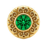 Round Elegance - 14K Gold Threadless/Threaded - piercing-zone.com