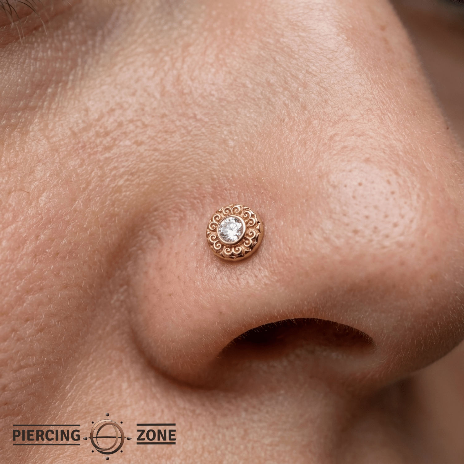 Round Elegance - 14K Gold Threadless/Threaded - piercing - zone.com