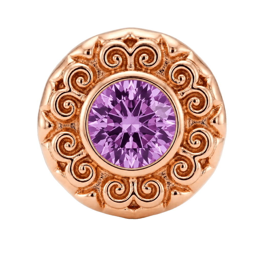 Round Elegance - 14K Gold Threadless/Threaded - piercing-zone.com