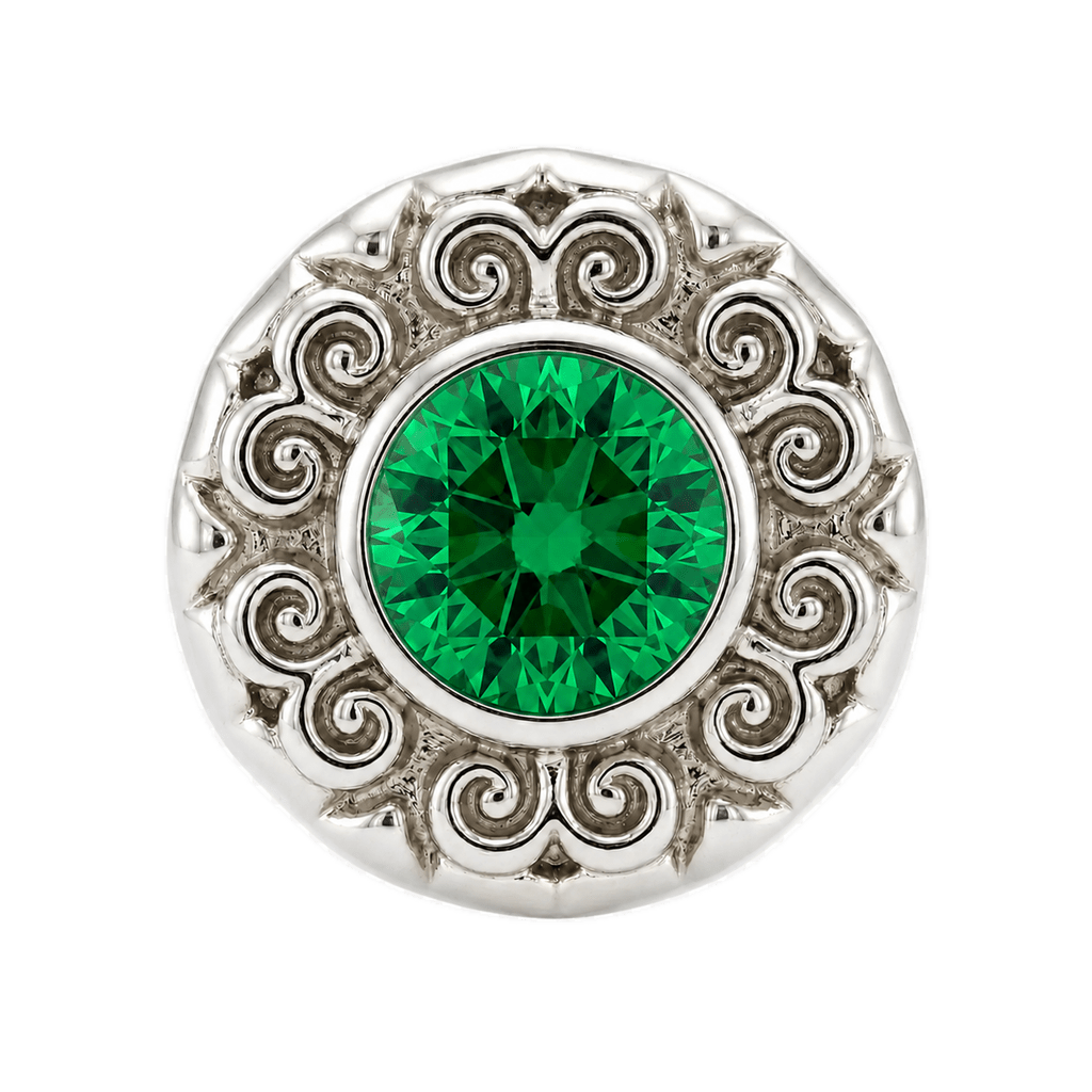 Round Elegance - 14K Gold Threadless/Threaded - piercing-zone.com