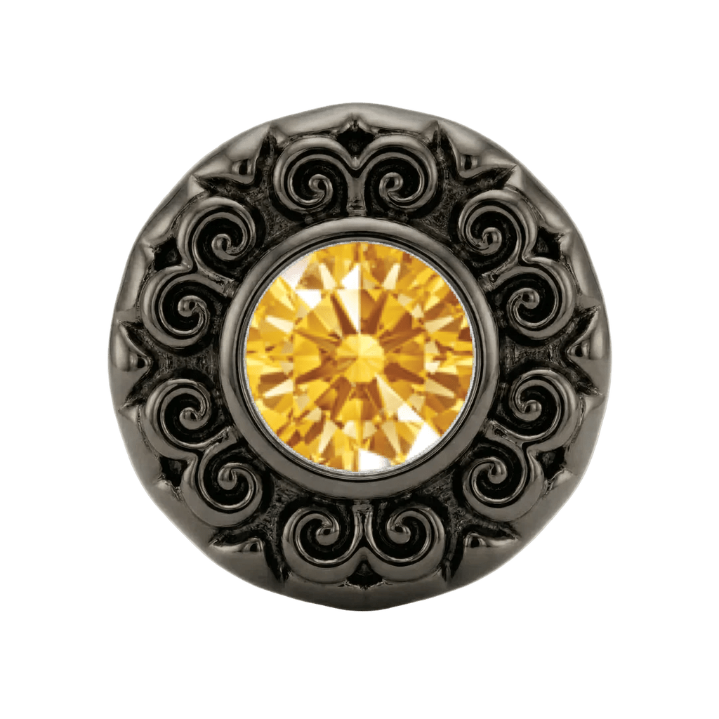 Round Elegance - 14K Gold Threadless/Threaded - piercing-zone.com