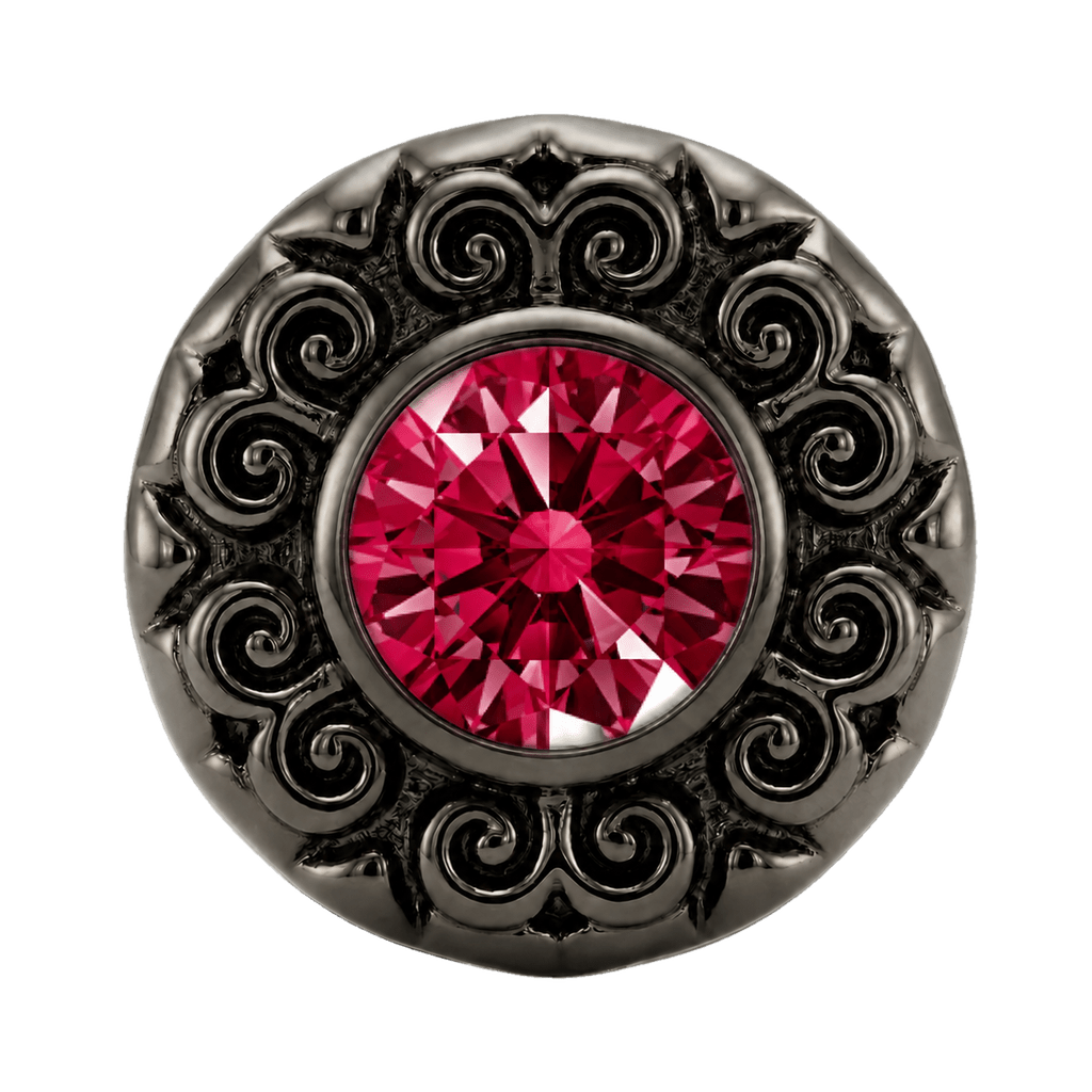 Round Elegance - 14K Gold Threadless/Threaded - piercing-zone.com