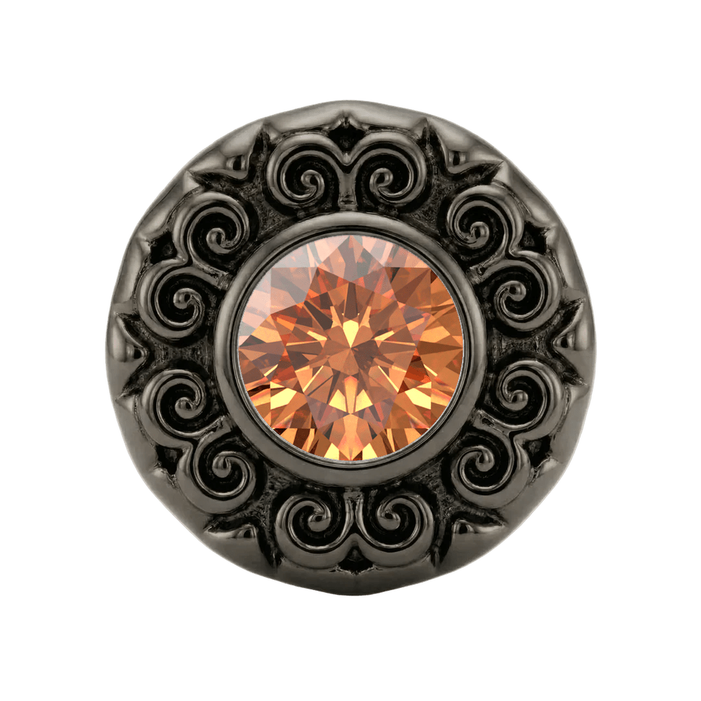 Round Elegance - 14K Gold Threadless/Threaded - piercing-zone.com
