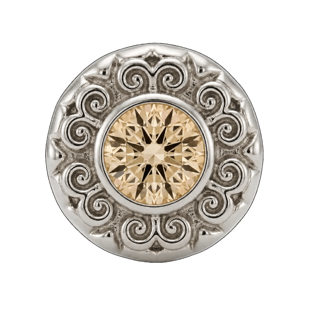 Round Elegance - 14K Gold Threadless/Threaded - piercing-zone.com