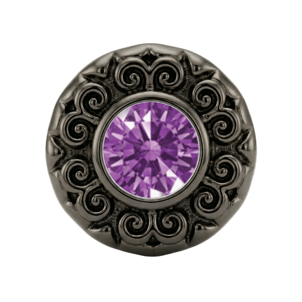 Round Elegance - 14K Gold Threadless/Threaded - piercing-zone.com