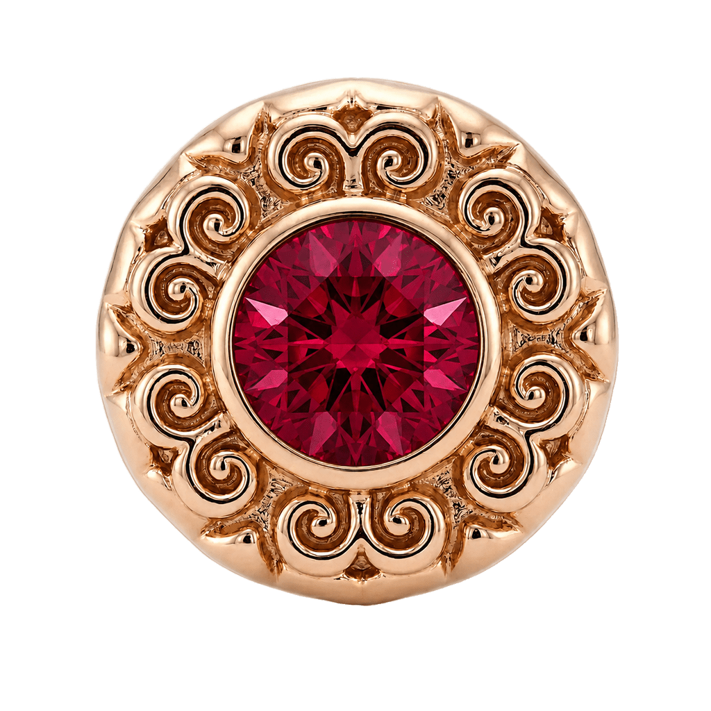 Round Elegance - 14K Gold Threadless/Threaded - piercing-zone.com
