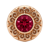 Round Elegance - 14K Gold Threadless/Threaded - piercing-zone.com