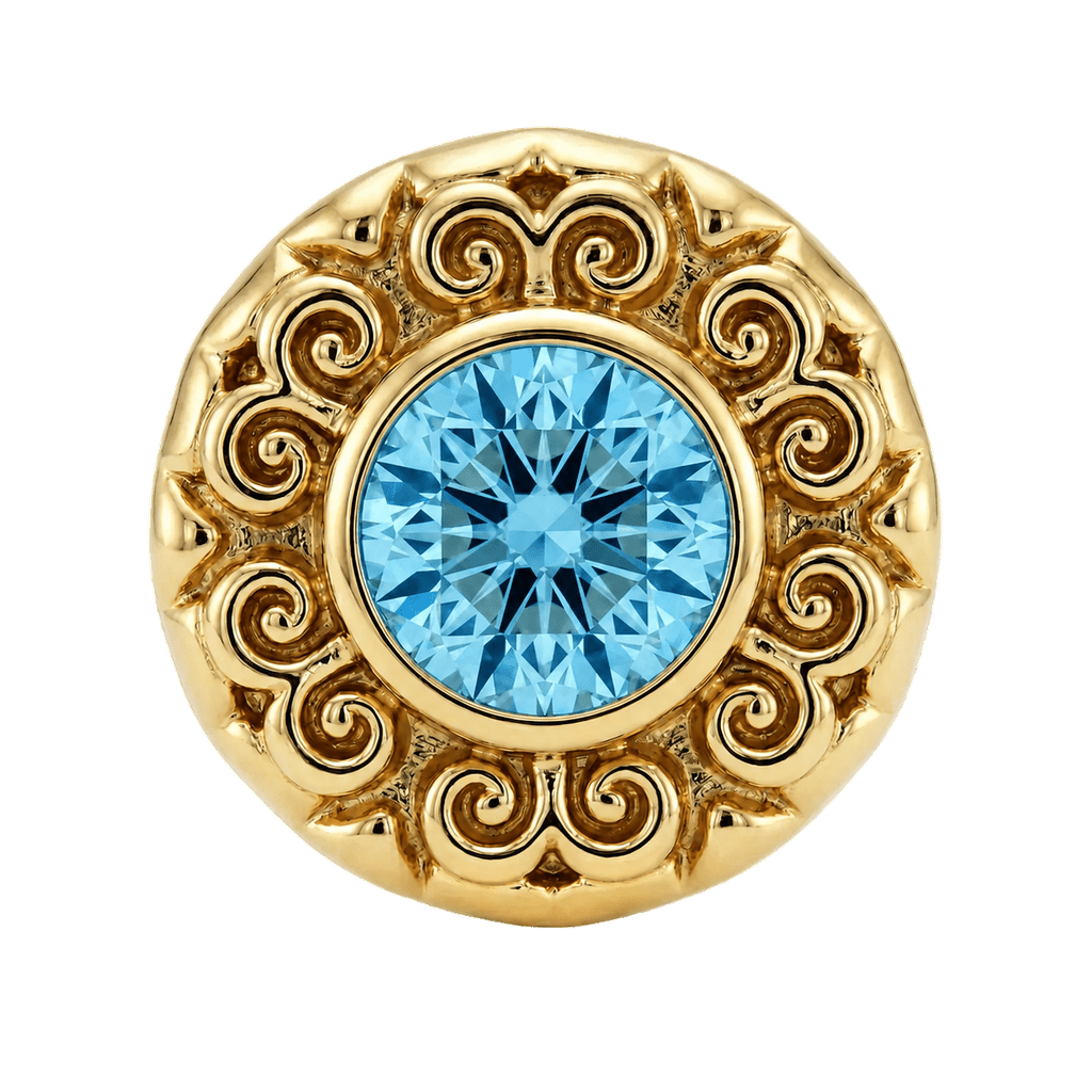 Round Elegance - 14K Gold Threadless/Threaded - piercing-zone.com