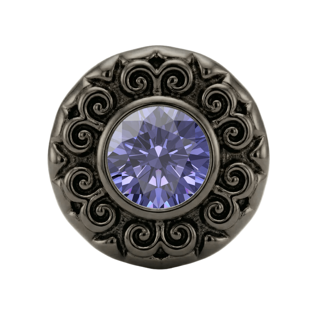 Round Elegance - 14K Gold Threadless/Threaded - piercing-zone.com