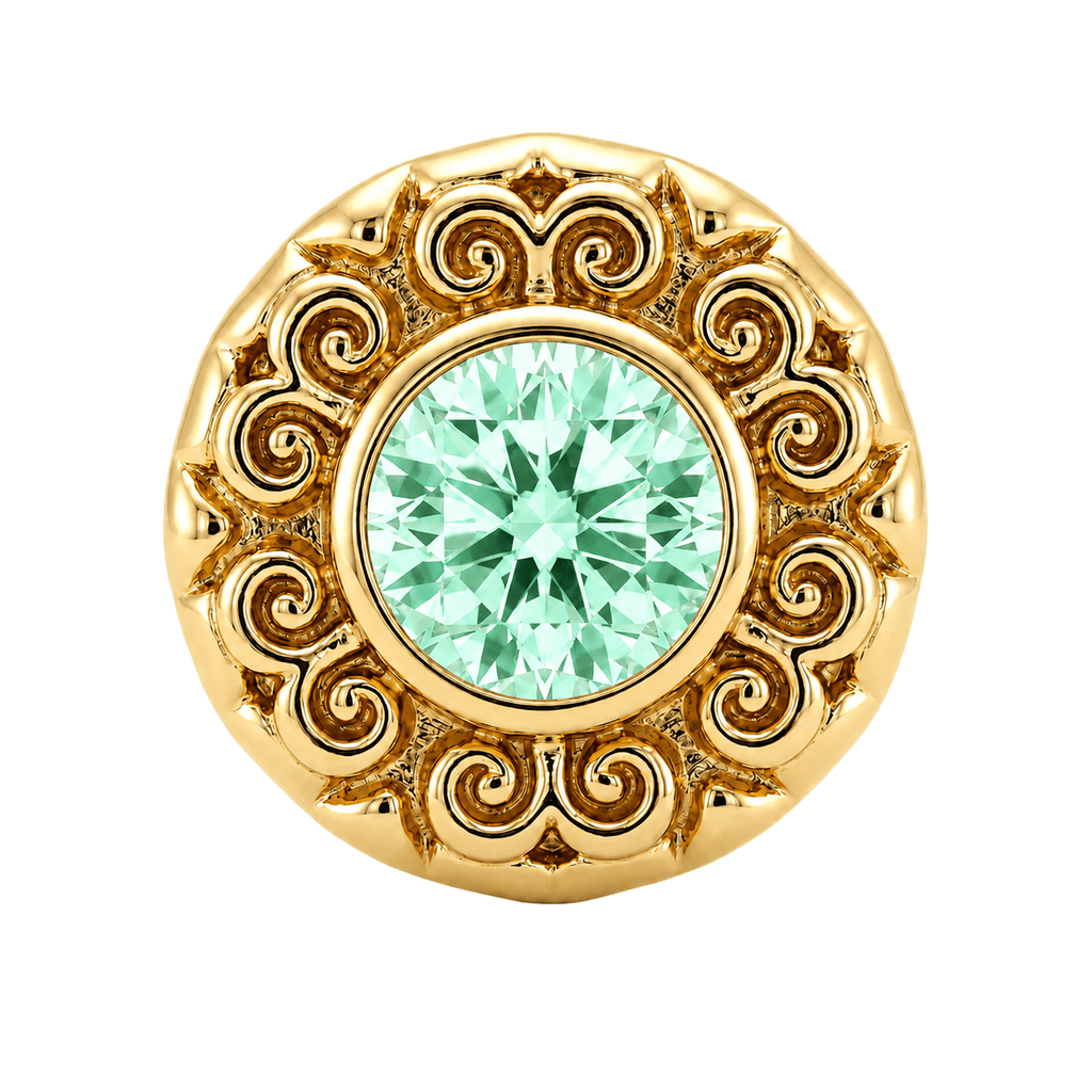 Round Elegance - 14K Gold Threadless/Threaded - piercing-zone.com
