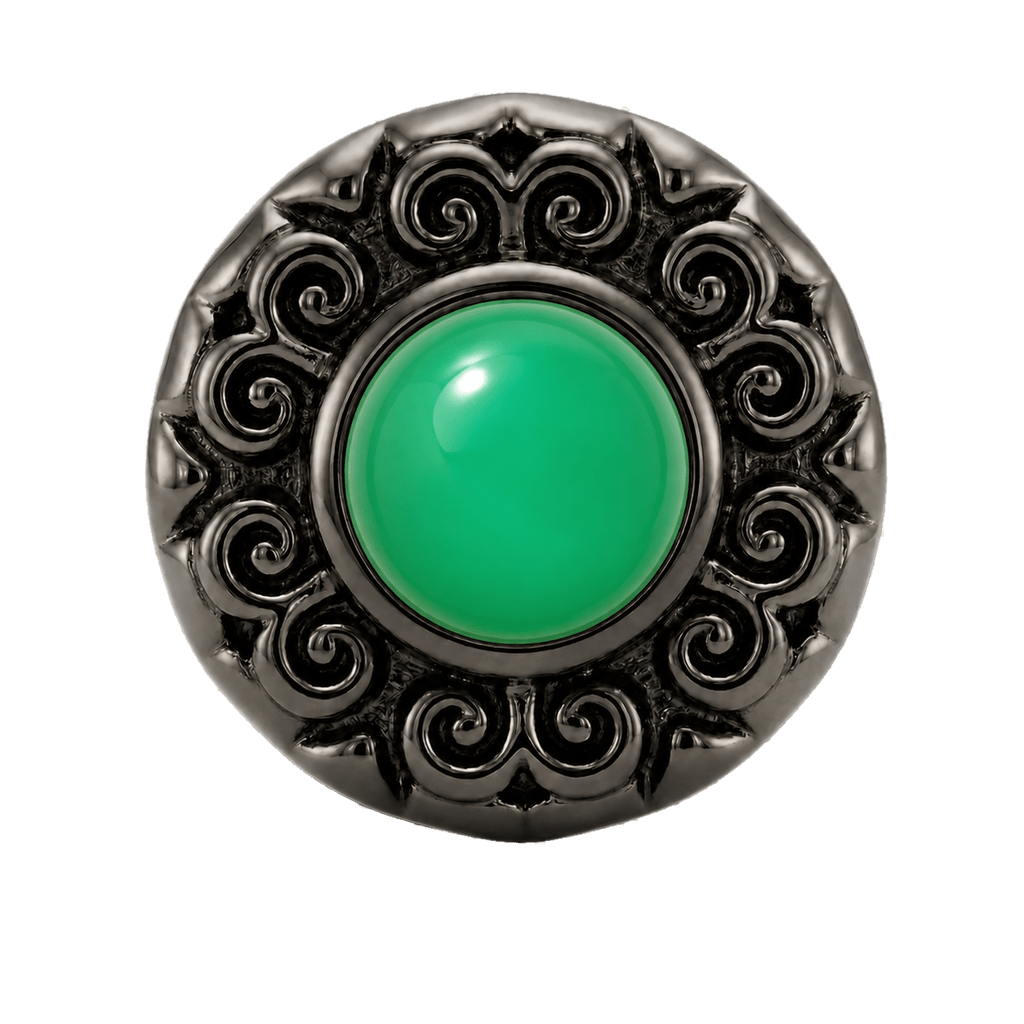 Round Elegance - 14K Gold Threadless/Threaded - piercing-zone.com
