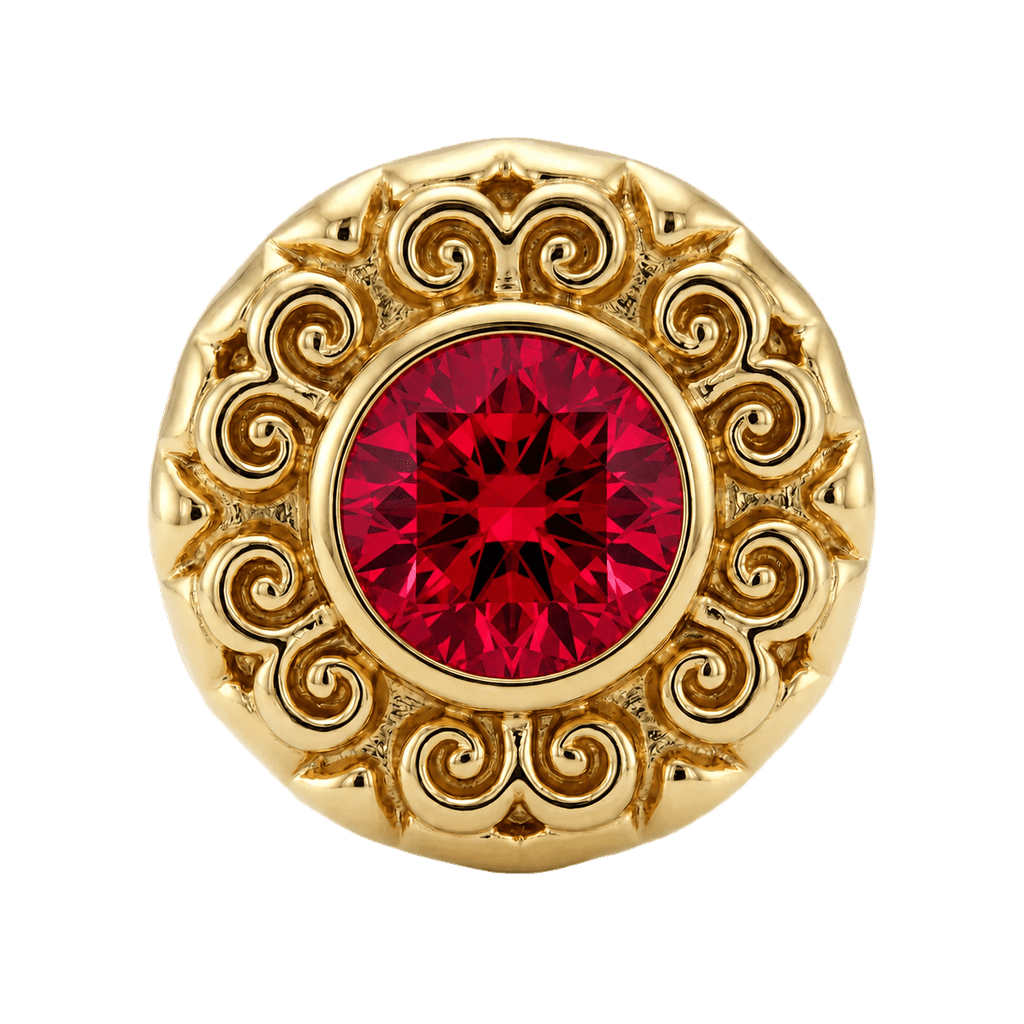 Round Elegance - 14K Gold Threadless/Threaded - piercing-zone.com