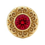 Round Elegance - 14K Gold Threadless/Threaded - piercing-zone.com