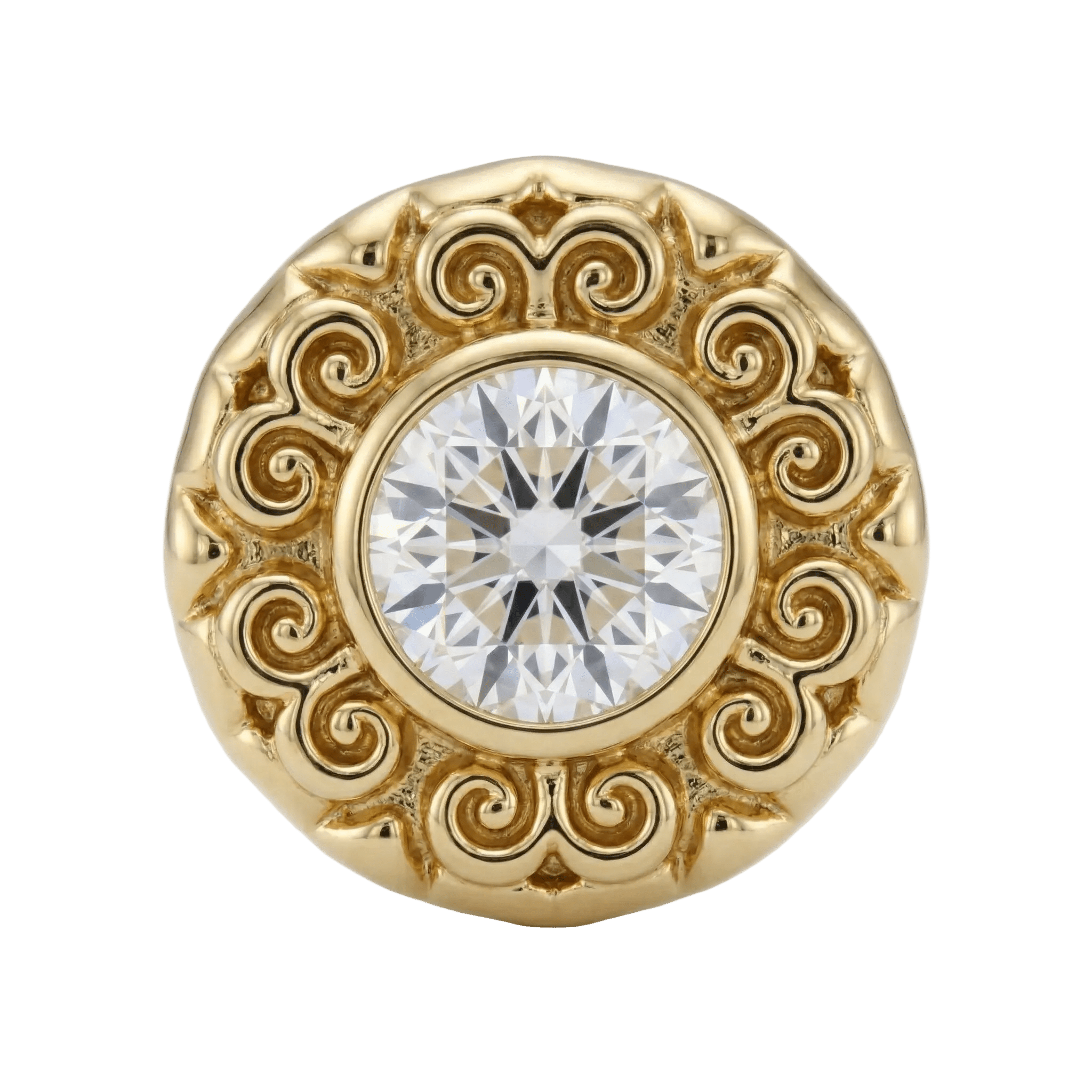 Round Elegance - 14K Gold Threadless/Threaded - piercing - zone.com