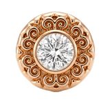 Round Elegance - 14K Gold Threadless/Threaded - piercing-zone.com