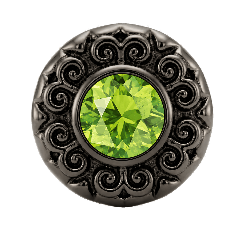 Round Elegance - 14K Gold Threadless/Threaded - piercing-zone.com