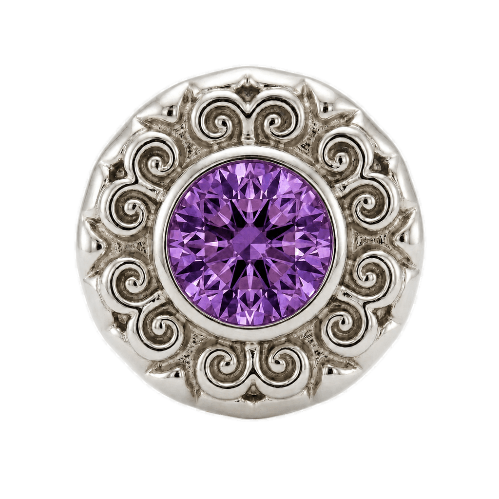 Round Elegance - 14K Gold Threadless/Threaded - piercing-zone.com