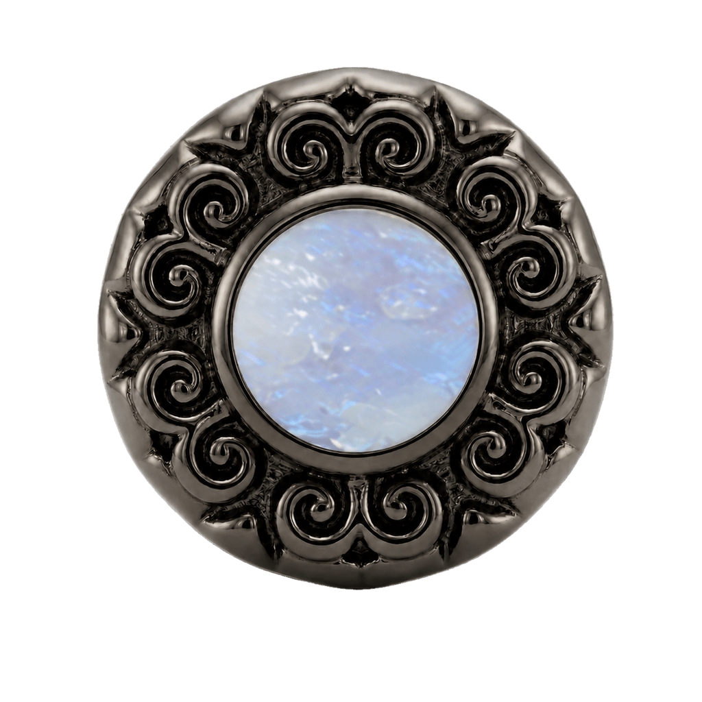 Round Elegance - 14K Gold Threadless/Threaded - piercing-zone.com