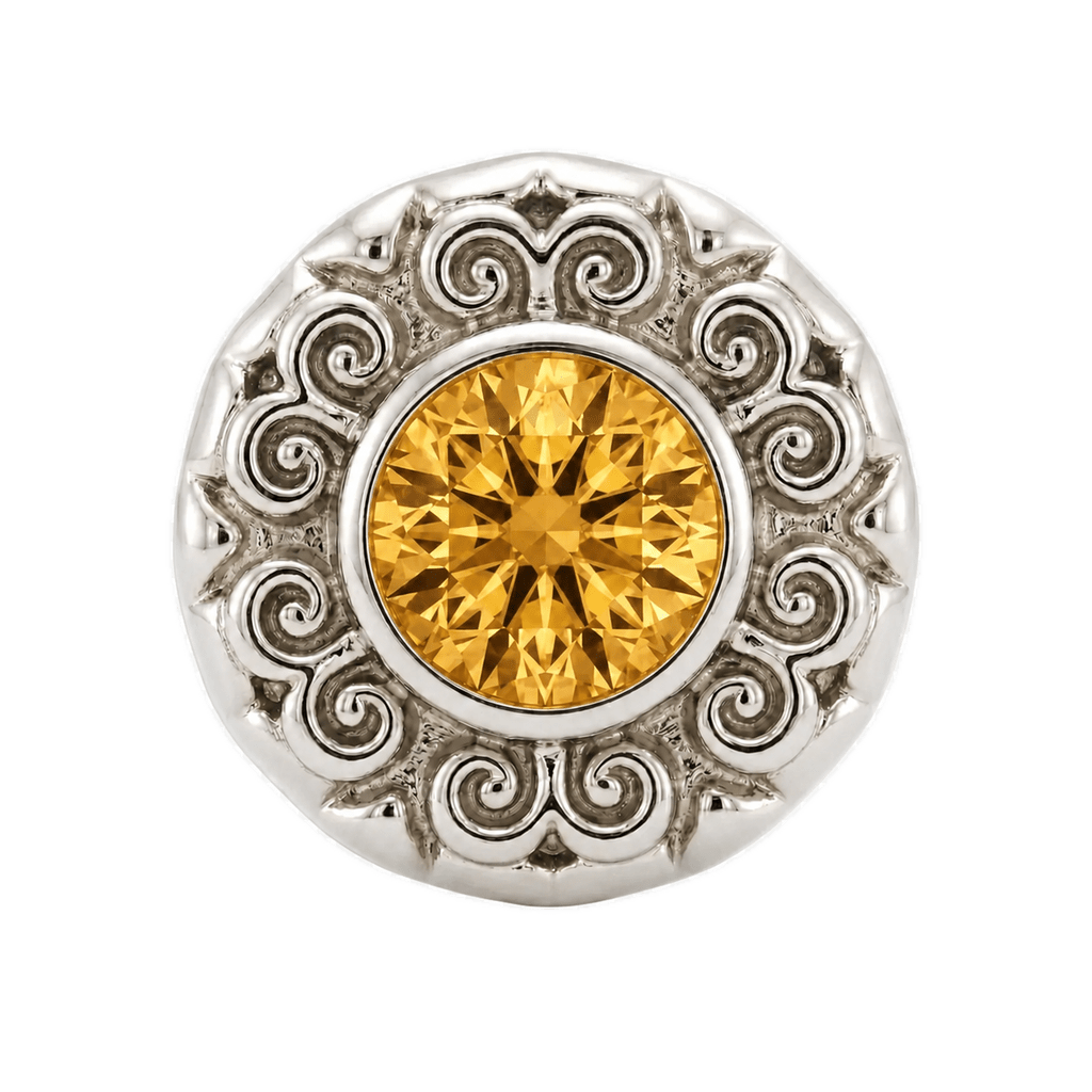 Round Elegance - 14K Gold Threadless/Threaded - piercing-zone.com