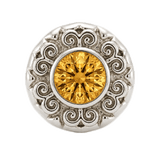 Round Elegance - 14K Gold Threadless/Threaded - piercing-zone.com