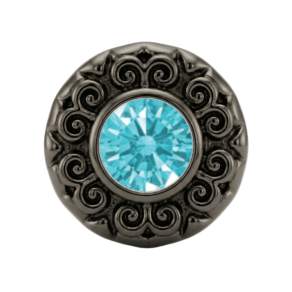 Round Elegance - 14K Gold Threadless/Threaded - piercing-zone.com