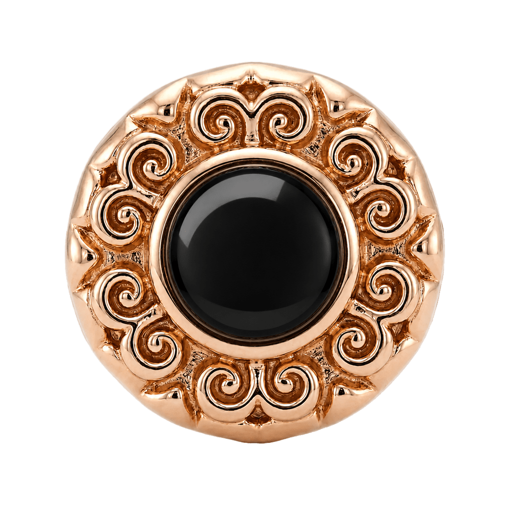 Round Elegance - 14K Gold Threadless/Threaded - piercing-zone.com