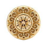 Round Elegance - 14K Gold Threadless/Threaded - piercing-zone.com